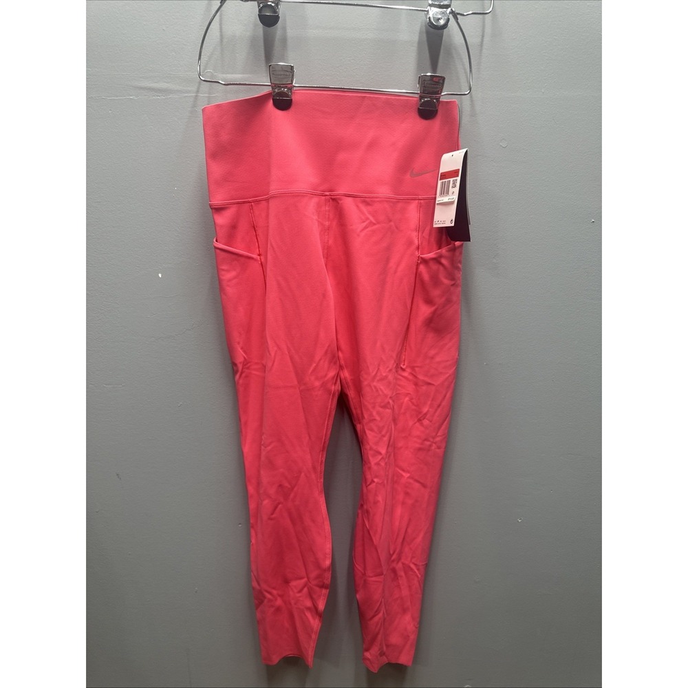 Nike Universa Womens High-Waisted Dri-FIT Training Leggings Pink DQ5897-629 L